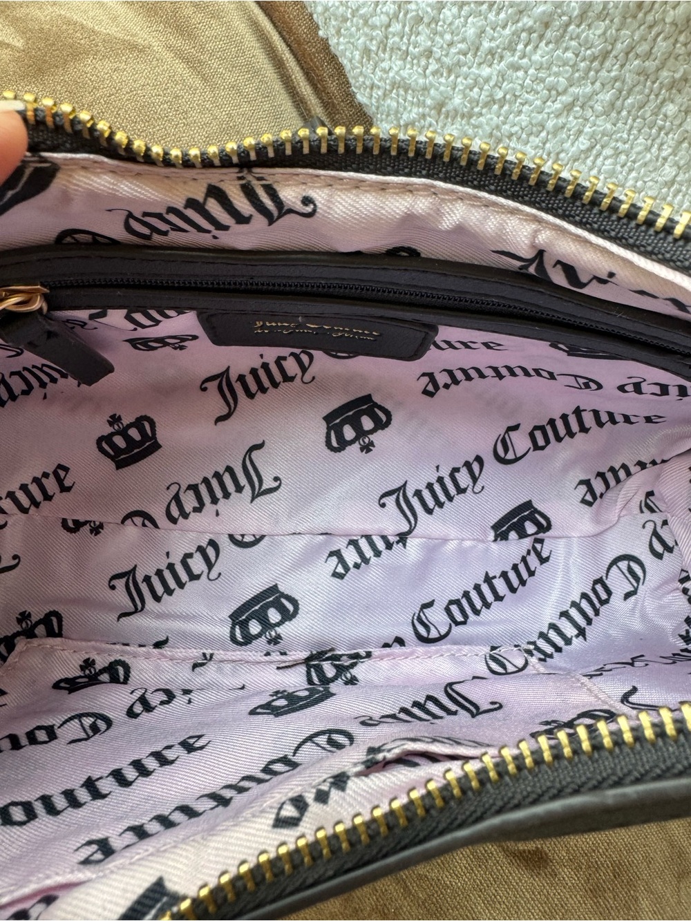 NWT Juicy Couture Pink Diamond Vintage Couture Shoulder Bag Rhinestone Logo Y2K - Picture 3 of 11